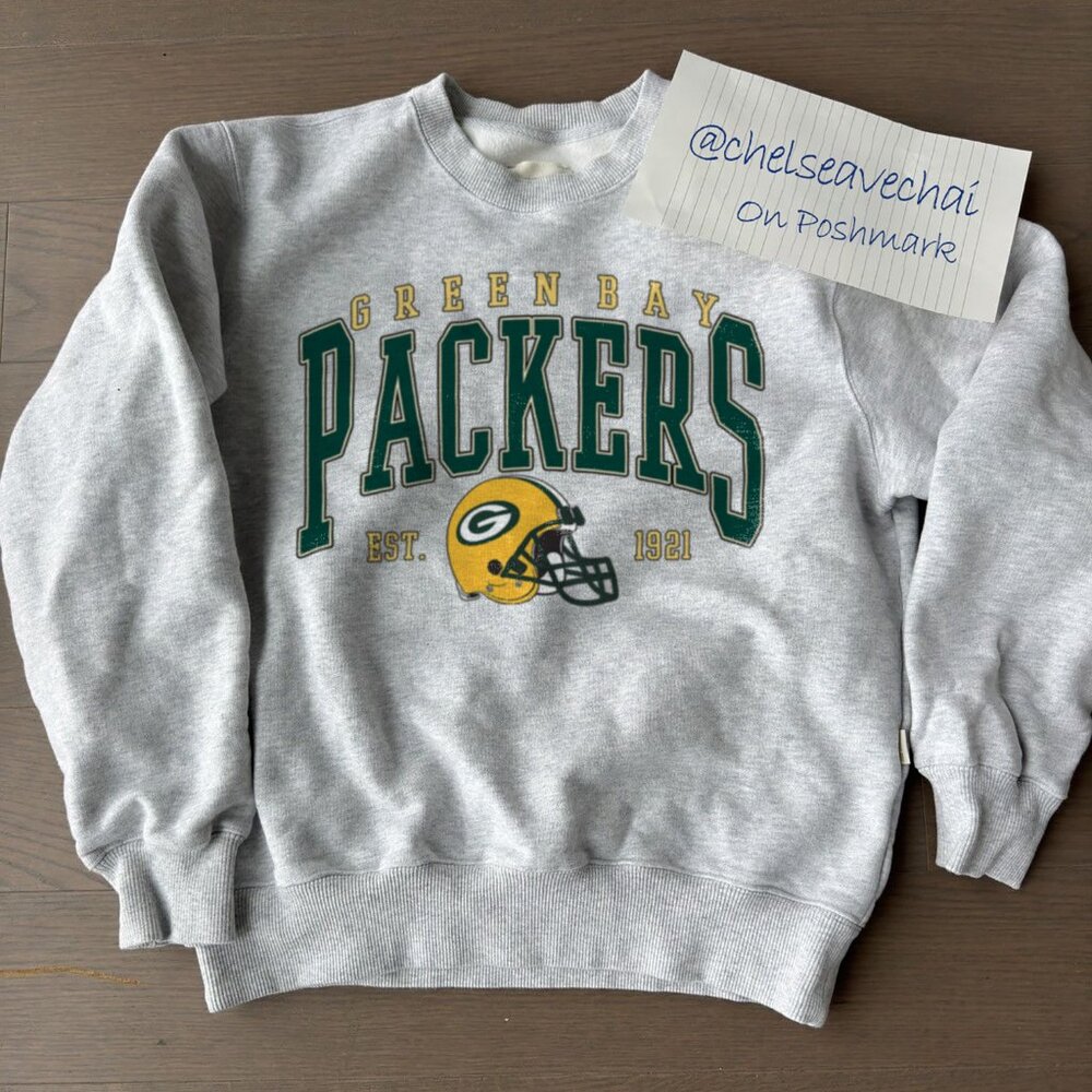 Vintage Green Bay Packers Sweatshirt, Retro NFL Green Bay Packers Football Shirt